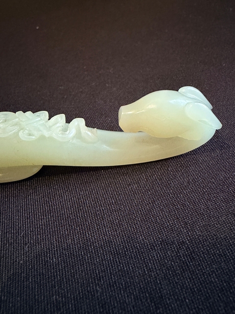 古玩玉器清代龍勾真品鑒賞圖