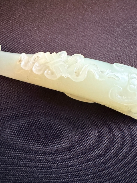 古玩玉器清代龍勾真品鑒賞圖