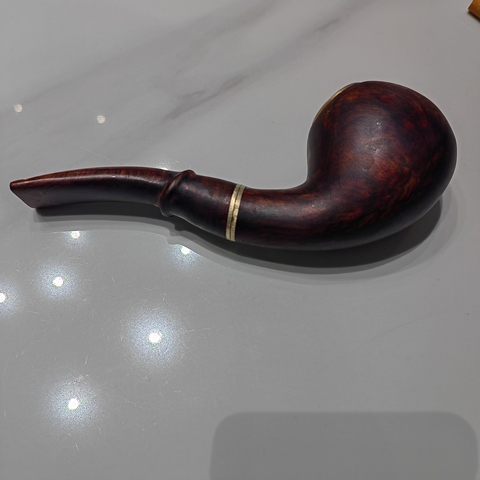 古玩雜項海南黃花梨木雕刻制作煙斗真品鑒賞圖