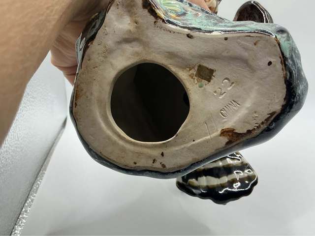 古玩陶瓷石灣窯瓷塑鷹真品鑒賞圖