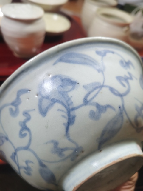 古玩陶瓷青花花卉紋碗真品鑒賞圖