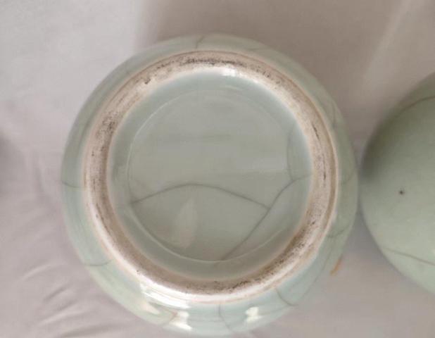 古玩陶瓷仿官釉茶葉罐真品鑒賞圖