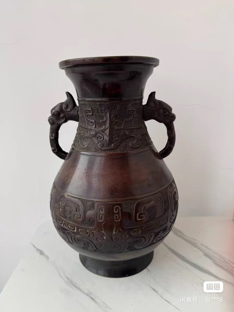 古玩銅器銅瓶真品鑒賞圖