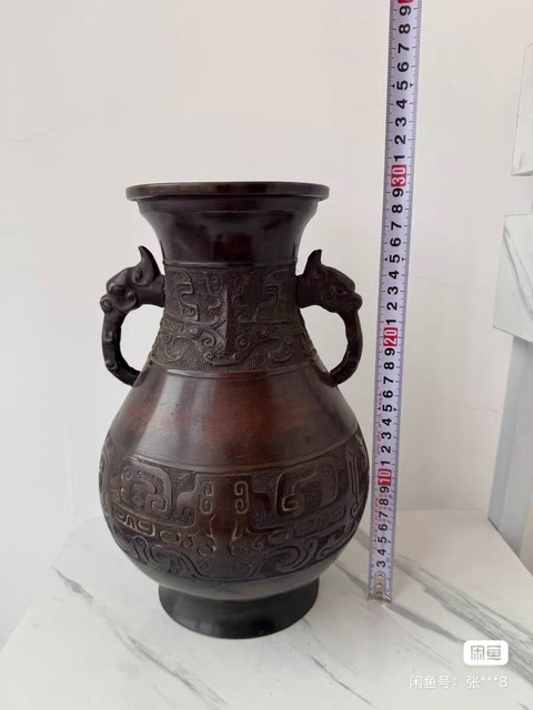 古玩銅器銅瓶真品鑒賞圖