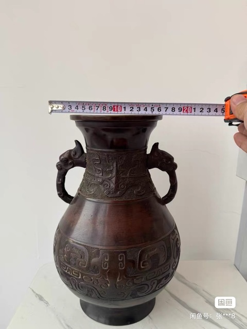 古玩銅器銅瓶真品鑒賞圖