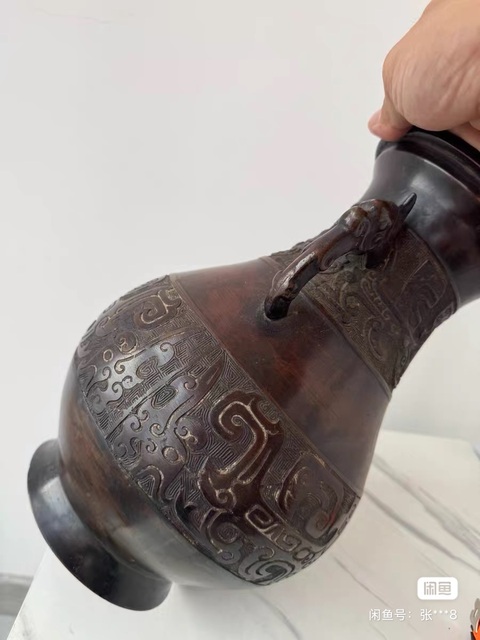 古玩銅器銅瓶真品鑒賞圖