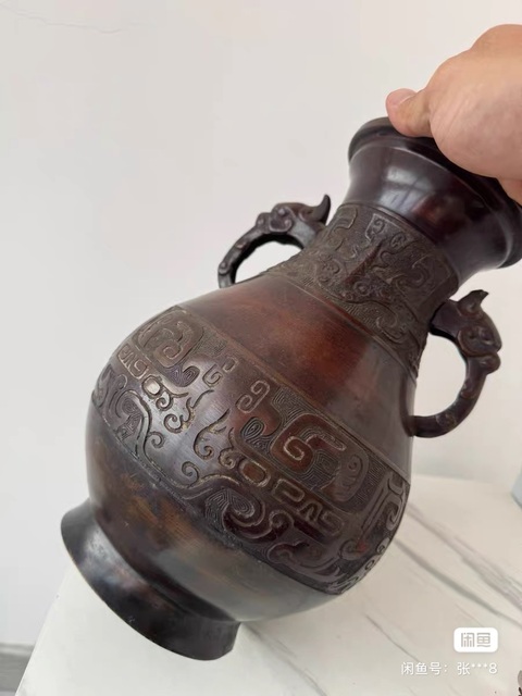 古玩銅器銅瓶真品鑒賞圖