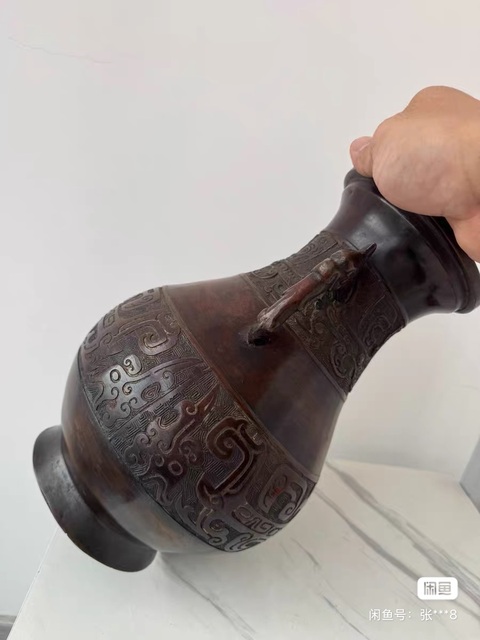 古玩銅器銅瓶真品鑒賞圖