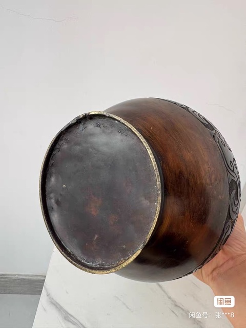 古玩銅器銅瓶真品鑒賞圖