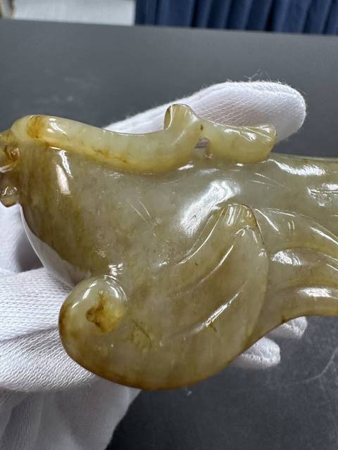 古玩玉器仿古做舊玉鳥型件真品鑒賞圖