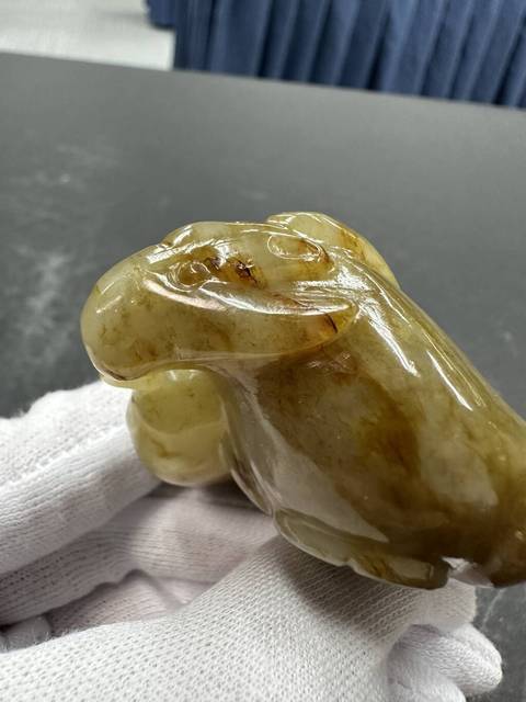 古玩玉器仿古做舊玉鳥型件真品鑒賞圖