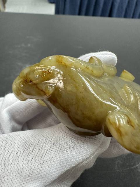 古玩玉器仿古做舊玉鳥型件真品鑒賞圖