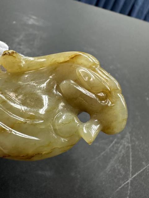 古玩玉器仿古做舊玉鳥型件真品鑒賞圖