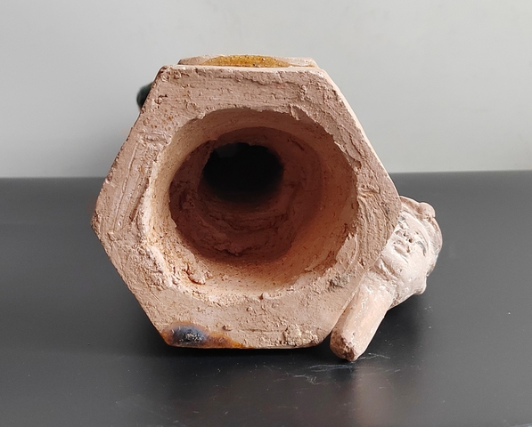 古玩陶瓷高大的精品明代三彩高髻捧盤仕女俑38厘米拍賣，當前價格38元