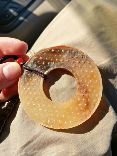 古玩玉器谷紋玉環真品鑒賞圖