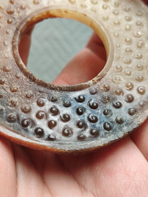 古玩玉器谷紋玉環真品鑒賞圖