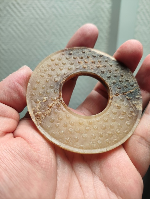 古玩玉器谷紋玉環真品鑒賞圖