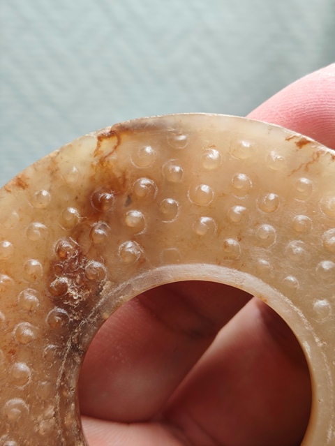 古玩玉器谷紋玉環真品鑒賞圖