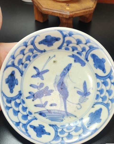 古玩陶瓷日本江戶花鳥紋盤真品鑒賞圖