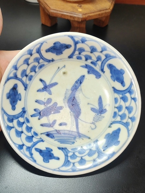 古玩陶瓷日本江戶花鳥紋盤真品鑒賞圖