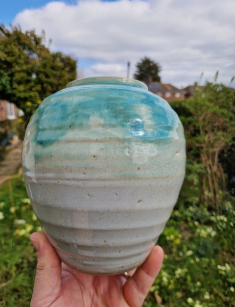 古玩陶瓷白綠釉罐真品鑒賞圖