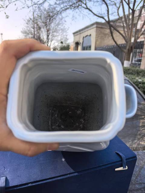 古玩陶瓷創匯·天藍釉杏圓貫耳瓶 真品鑒賞圖