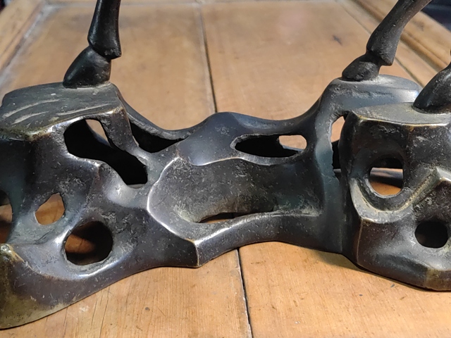 古玩銅器銅燭臺(tái)真品鑒賞圖