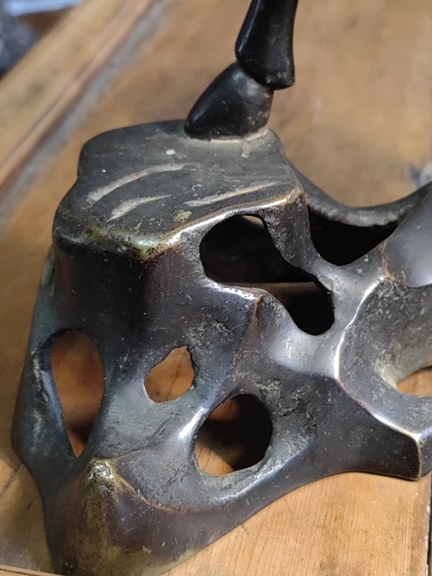 古玩銅器銅燭臺(tái)真品鑒賞圖