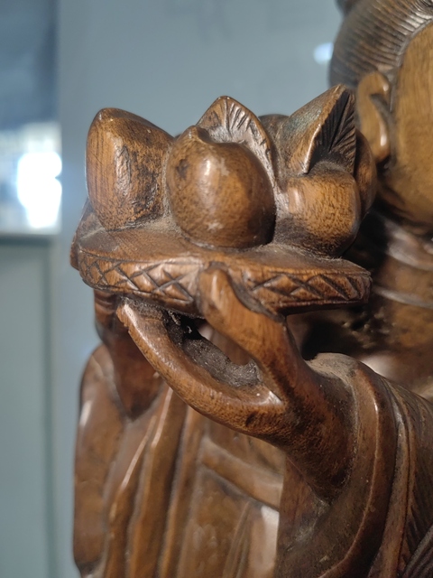 古玩雜項黃檀木雕刻制作觀音立像真品鑒賞圖