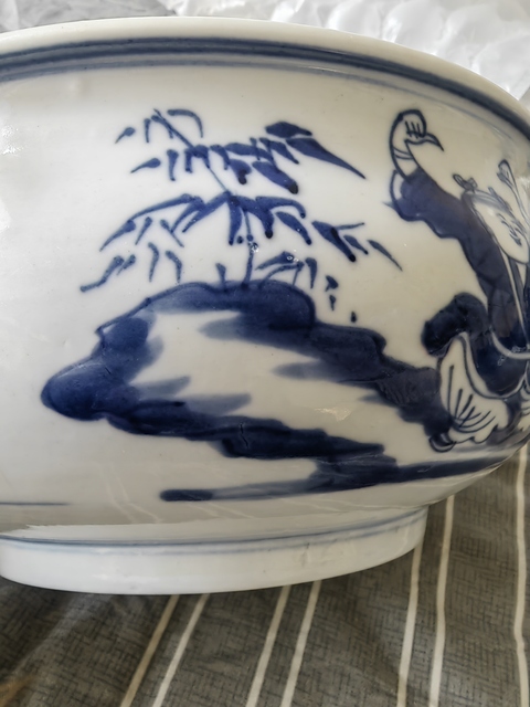 古玩陶瓷青花五子奪魁圖香爐真品鑒賞圖