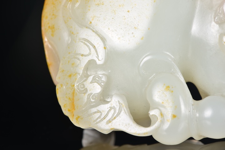 古玩玉器福壽墜真品鑒賞圖