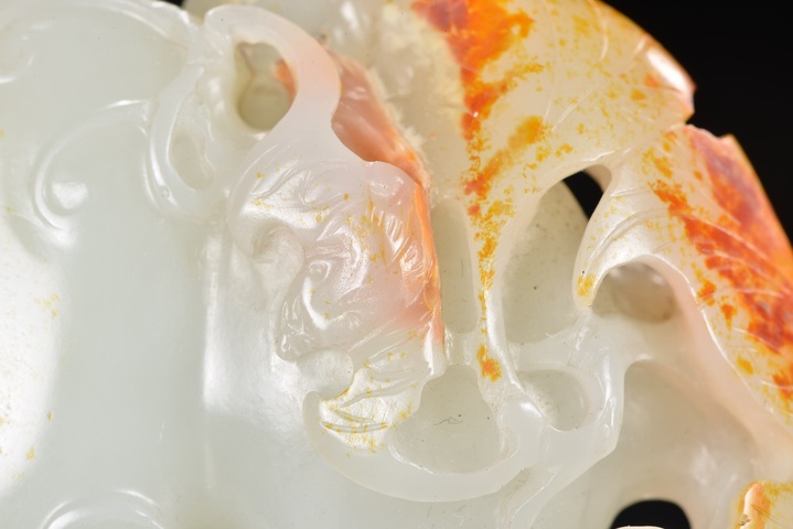 古玩玉器福壽墜真品鑒賞圖