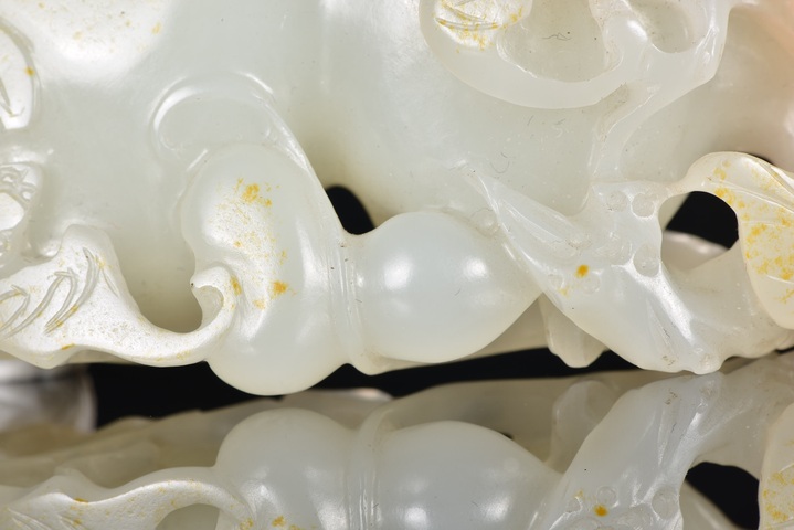 古玩玉器福壽墜真品鑒賞圖