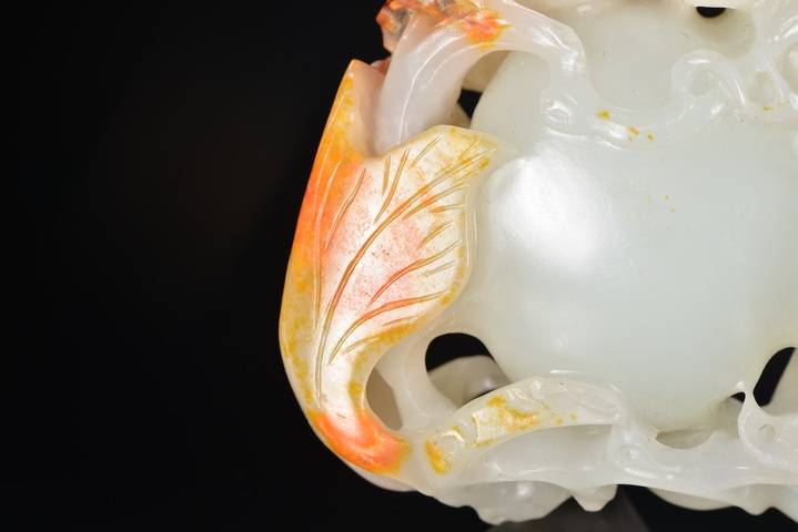 古玩玉器福壽墜真品鑒賞圖