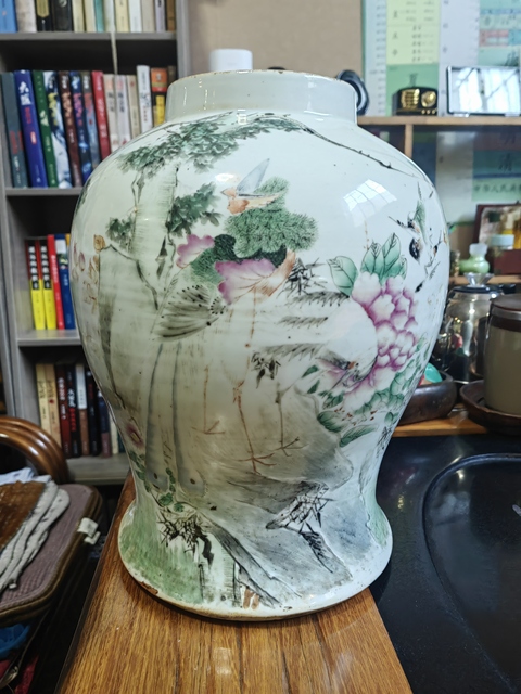 古玩陶瓷粉彩將軍罐拍賣，當(dāng)前價格100元