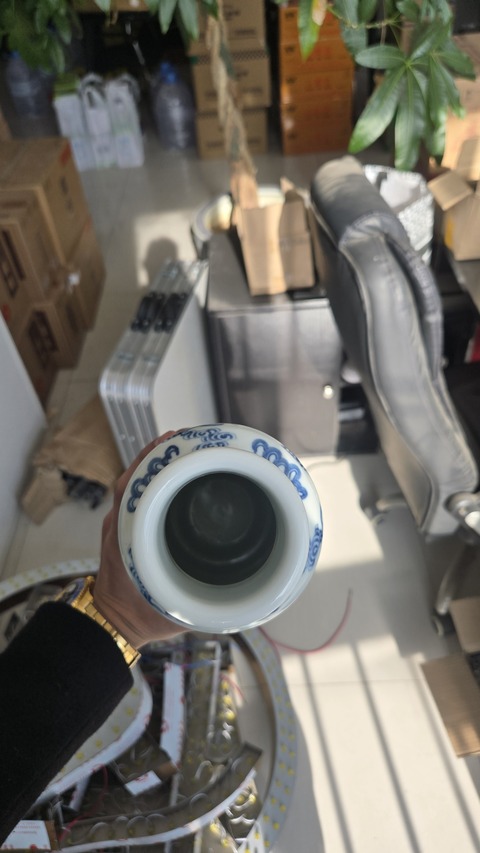 古玩陶瓷青花龍紋捧槌瓶真品鑒賞圖