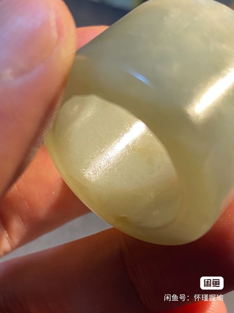 古玩玉器和田玉雕“素紋扳指”真品鑒賞圖