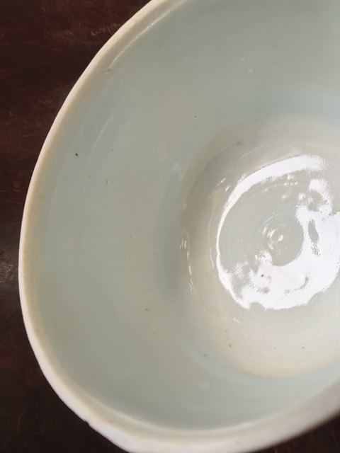 古玩陶瓷明晚期青白釉碗真品鑒賞圖