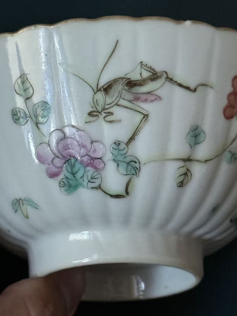 古玩陶瓷道光年制本朝款粉彩飛黃騰達(dá)紋菊瓣茶碗拍賣，當(dāng)前價(jià)格980元