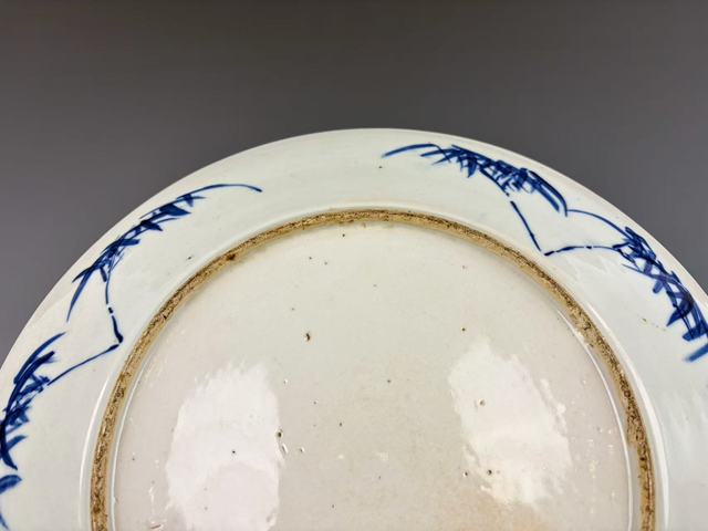 古玩陶瓷清晚期·青花雙龍大盤拍賣，當前價格4440元