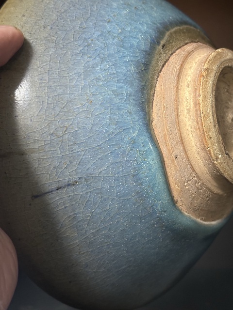 古玩陶瓷元·鈞窯碗帶紫拍賣，當前價格19800元