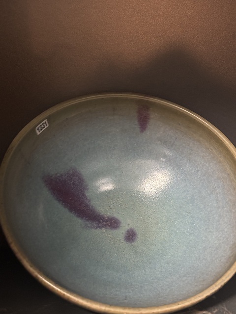 古玩陶瓷元·鈞窯碗帶紫拍賣，當前價格19800元