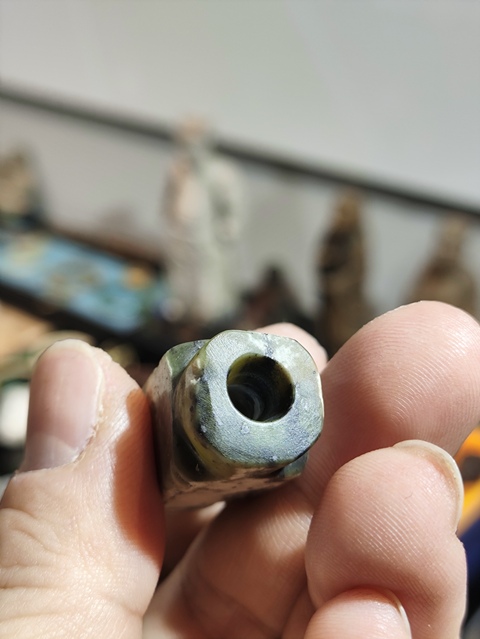 古玩玉器齊家文化琮型·玉勒子拍賣，當前價格18000元