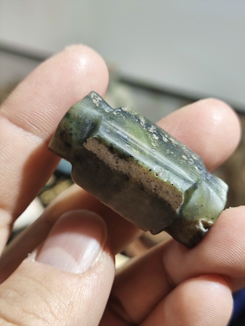 古玩玉器齊家文化琮型·玉勒子拍賣，當前價格18000元