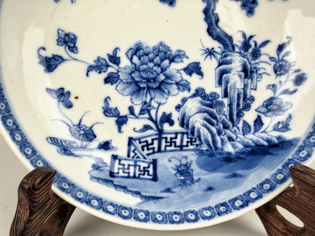 古玩陶瓷清乾隆.青花松竹梅盤拍賣，當前價格594元