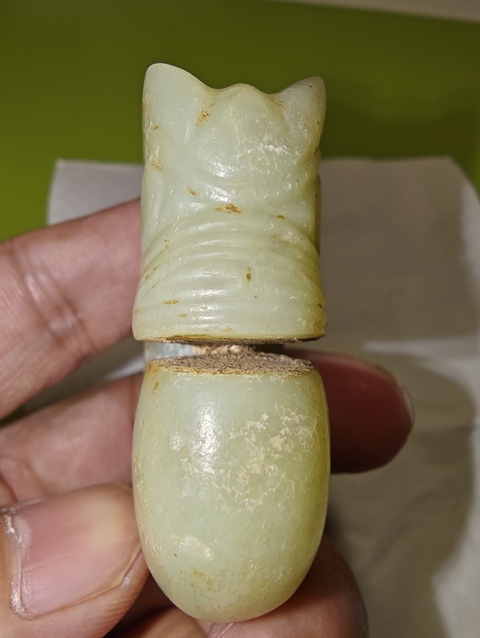 古玩玉器仿古玉龍型件真品鑒賞圖