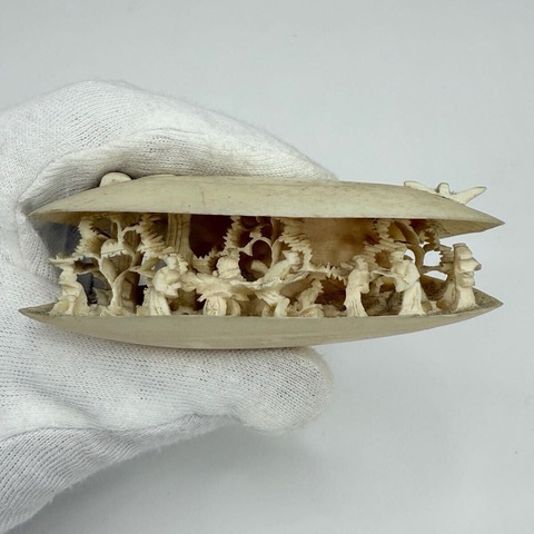 古玩雜項骨雕擺件真品鑒賞圖