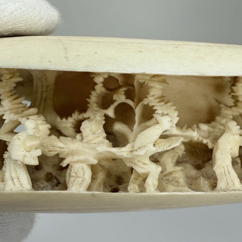 古玩雜項骨雕擺件真品鑒賞圖