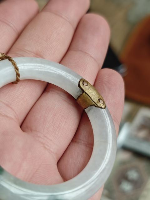 古玩玉器翡翠環真品鑒賞圖