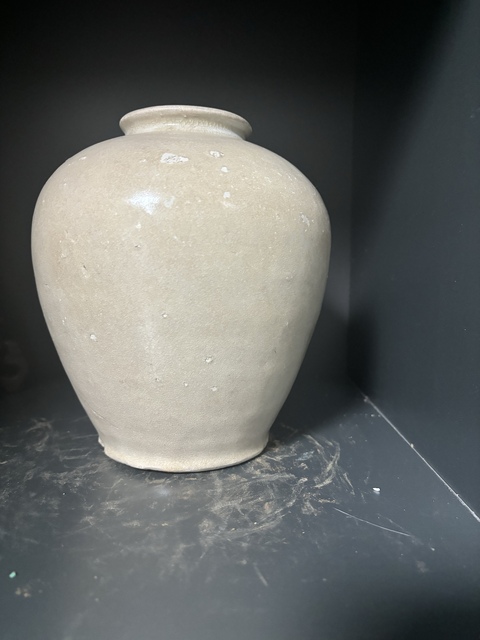 古玩陶瓷唐·鞏義窯白釉罐拍賣，當前價格7500元